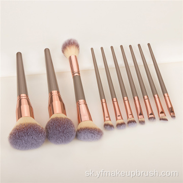 Dvojité ukončené make-up kefy set 15 10 7ks